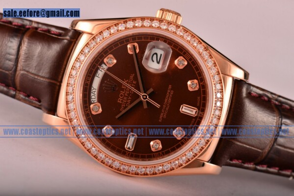 Replica Rolex Day-Date Watch Rose Gold 118235/39 brddl (BP)
